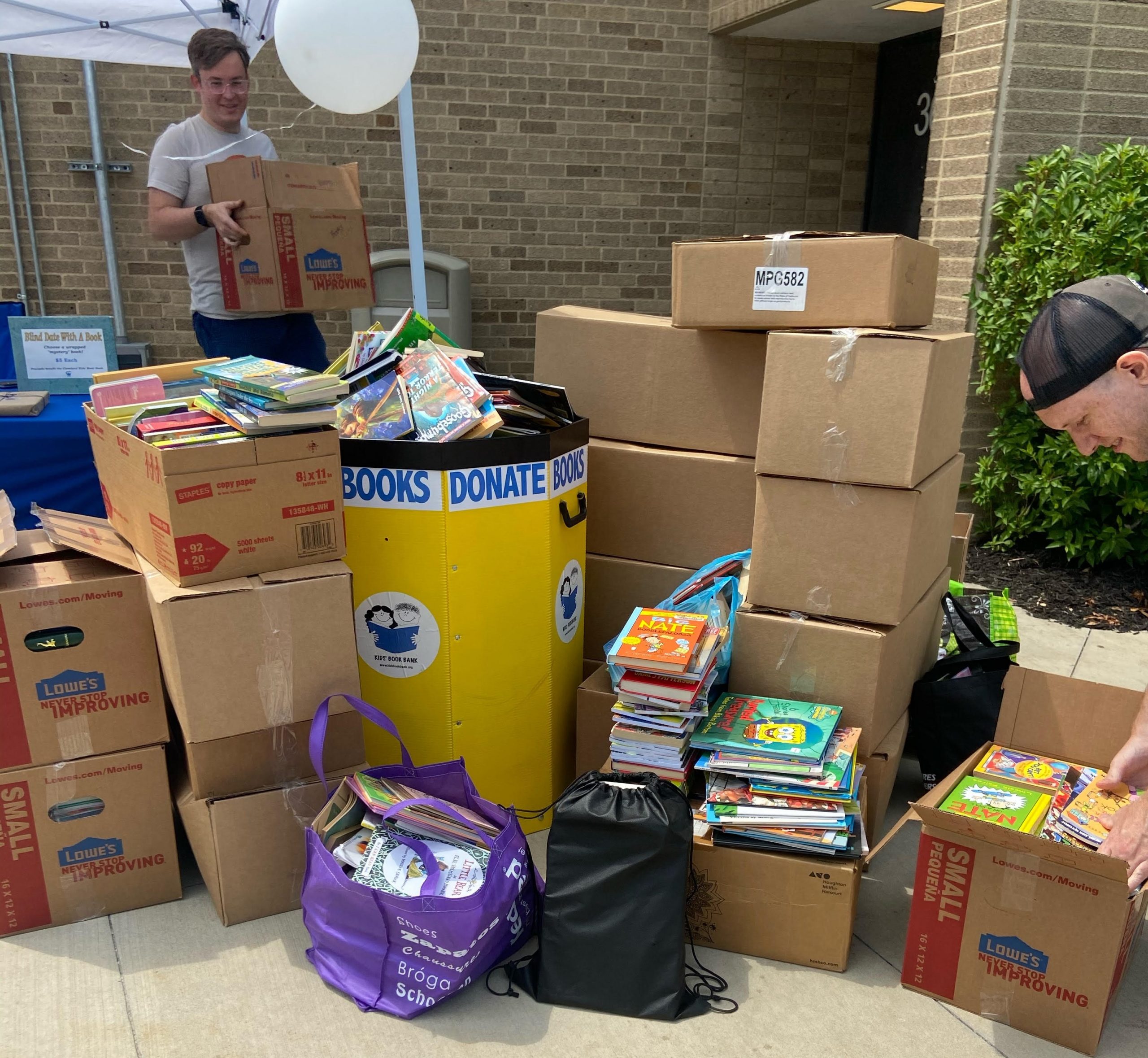 Cleveland Kids' Book Bank book drive at Lakewood High School